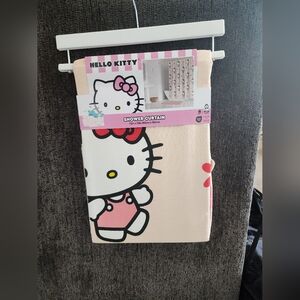 Hello Kitty Pink and White Shower Curtain